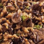 תבשיל אורז עם ערמונים ופטריות